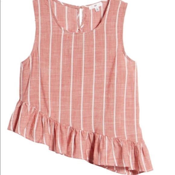 bp Tops - BP. Striped Peplum tank